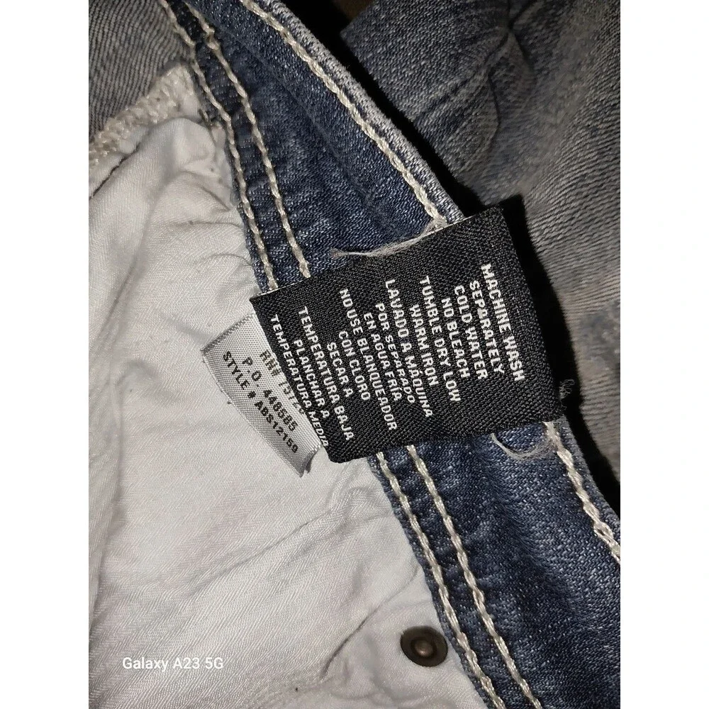 BKE Jeans Mens 31x30 Blue Derek Straight Distressed Stretch Denim
